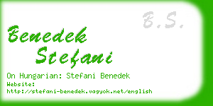 benedek stefani business card